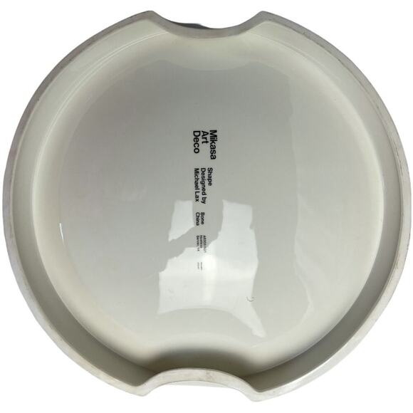 Mikasa Art Deco Design By Michael Lax Ceramic Floral Round Tray 13.5" - Picture 2 of 5